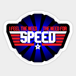 Top Gun Feel The Need For Speed Sticker